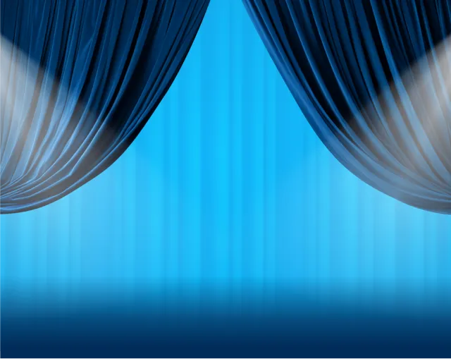 A curtain of blue shades